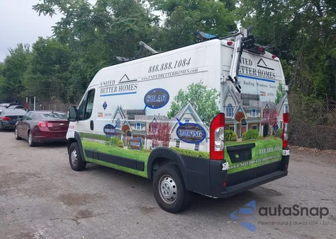 2023 Ram Promaster 2500 High Roof 136 Wb z USA, uszkodzony, nr VIN 3C6LRVCG8PE509996